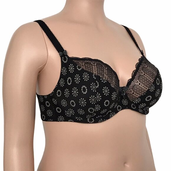 Freya Faye Plunge Underwire Black Bra 30DD - Picture 3 of 15